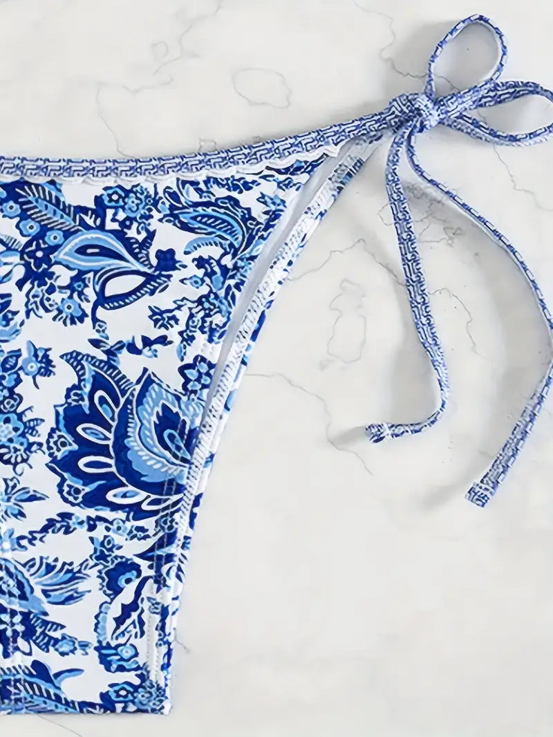 Women’s Floral Halter Neck Bikini Set